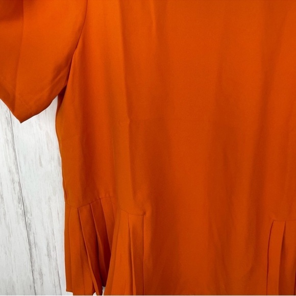 ELOQUII NWT Orange ruffle blouse size 16 - Picture 3 of 6